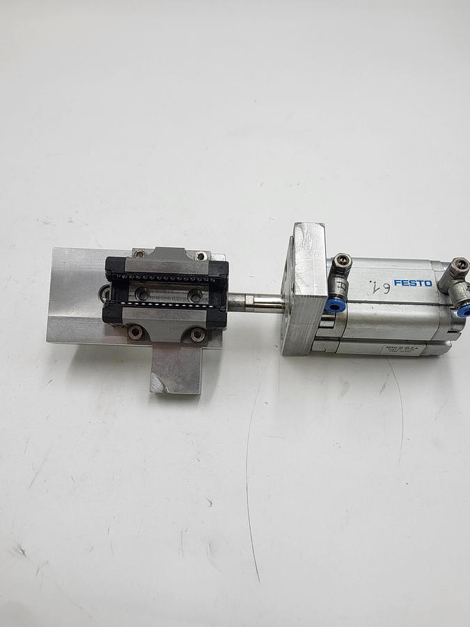 Used Festo cylinder push ADVU-25-30-P-A & specialty mounting plate