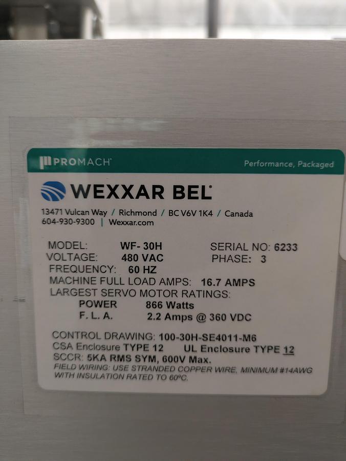 Used Wexxar Bel WF-30H