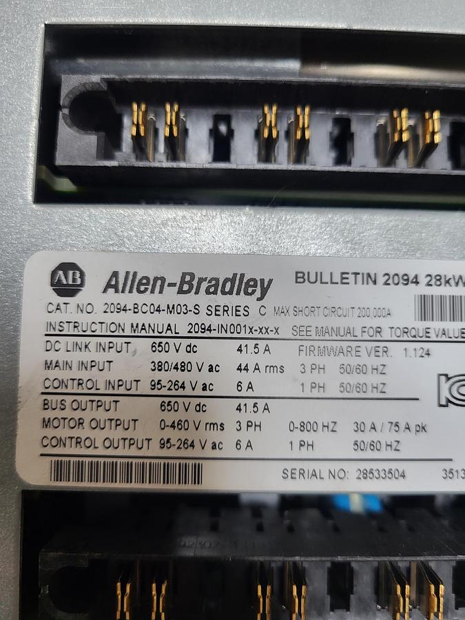 Used Allen-Bradley Bulletin 2094-BC04-M03-S Ser.C SAME DAY SHIPPING!