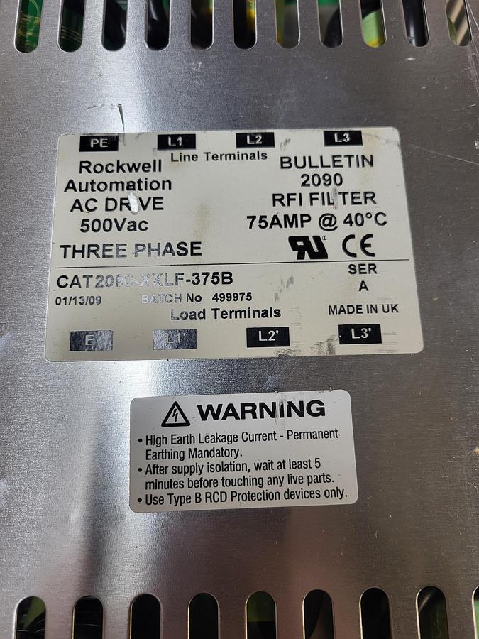 Used Rockwell Automation AC Drive 2090-XXLF-375B