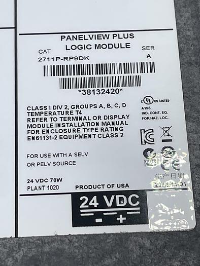 Used Allen-Bradley 2711P-T10C4D8 Ser A, 2711P-RP8D Ser A, 2711P-RDT10C Ser B 