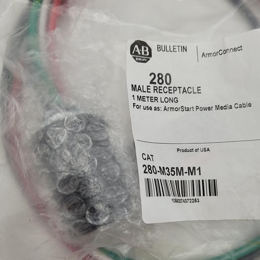 ALLEN BRADLEY 280 MALE RECEPTACLE 1 METER LONG 280-M35M-M1