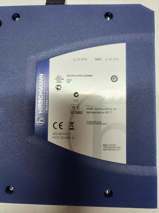 Used Hirschmann Spider II 8TX Rail Switch