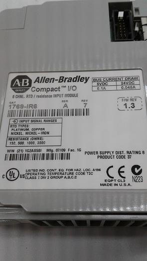 Used Allen-Bradley Compact I/O 6 CHNL. RTD / Resistance Input Module 1769-IR6 Ser.A