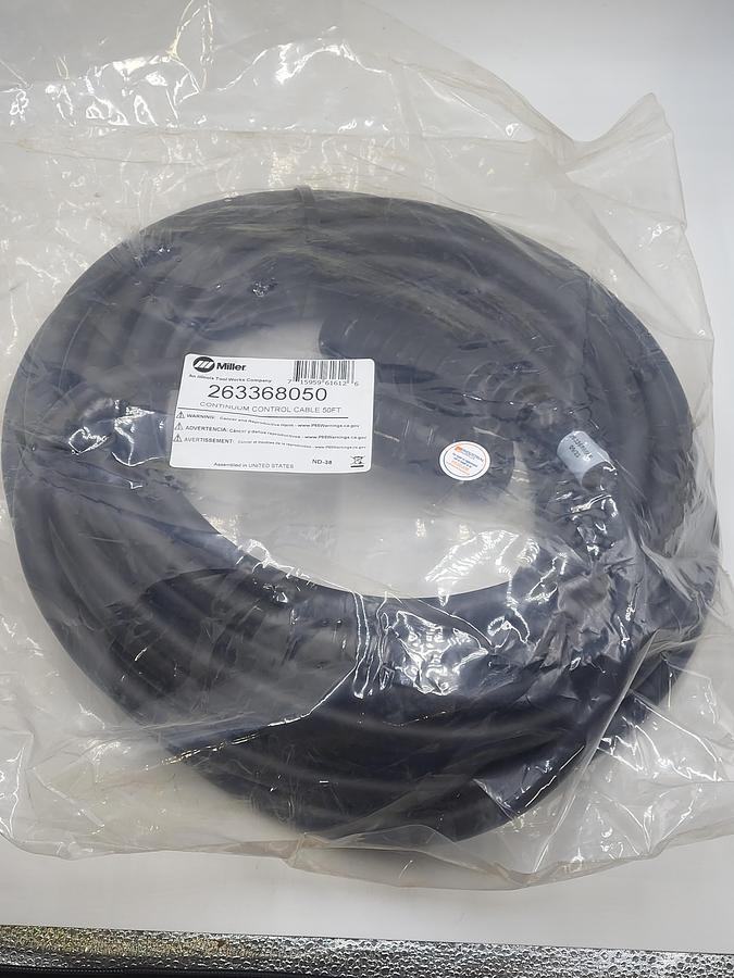 Miller 263368050 Continuum Control Cable 50' *NEW IN SEALED BAG*