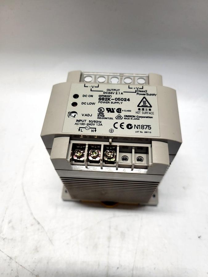 OMRON Corporation S82K-05024 nameplate