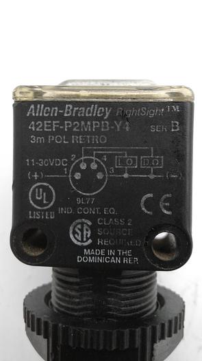 Used Allen-Bradley Right Sight 42EF-P2MPD-Y1 3m PCL Retro