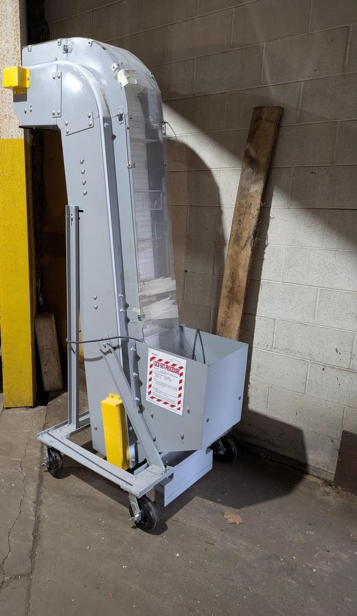 Used mild steel elevator ,32" infeed 80" outfeed, 110v variable speed drive