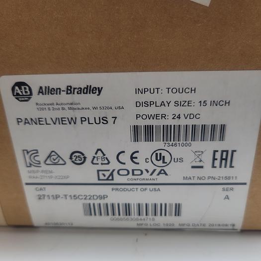 Allen-Bradley Panel View Plus 7 2711P-T15C22A9P Ser.A