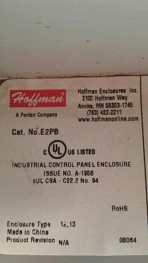 Used Hoffman Industrial Control Panel Enclosure E2PB
