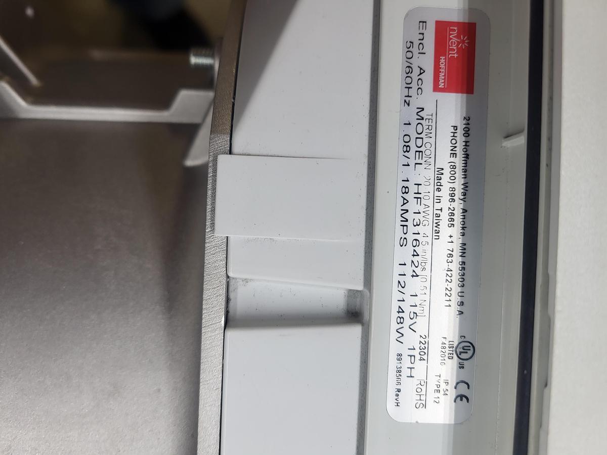 Used MECHATRONICS fan UF250BMB12 H2C2A M6 cover w/ filter NVENT HOFFMAN HF1316424