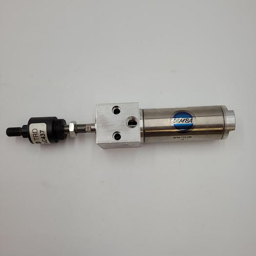 Used BIMBA BFM-172-DB CYLINDER &  AC437 BIMBA ALIGNMENT COUPLER 3/4"