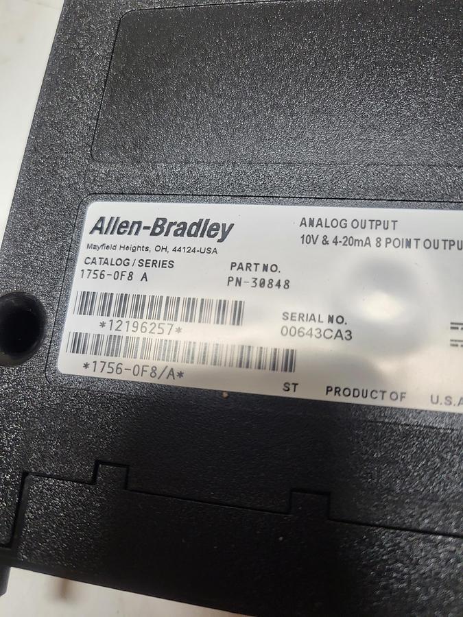 Used Allen-Bradley Analog Output 1756-0F8 Ser.A