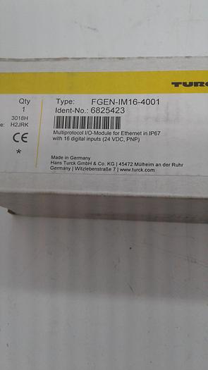 New Turck Multiprotocol I/O Module For Ethernet in1P67 16 Digital ...