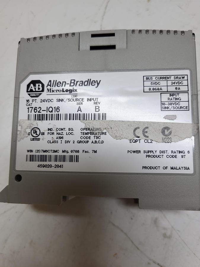 Used Allen-Bradley 1762-IQ16 Ser.A