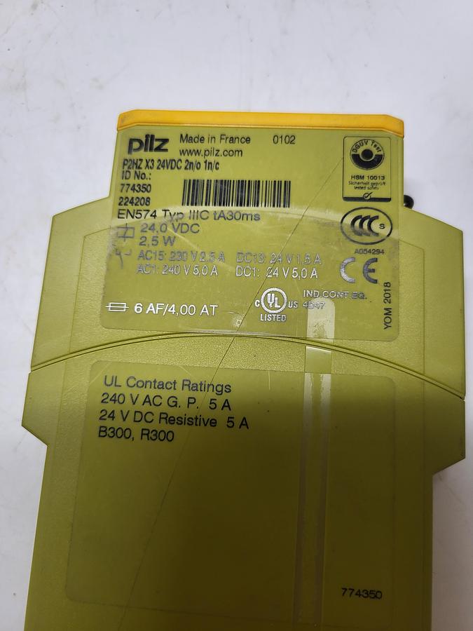 Used Pilz PNOZ P2HZ X3 24VDC