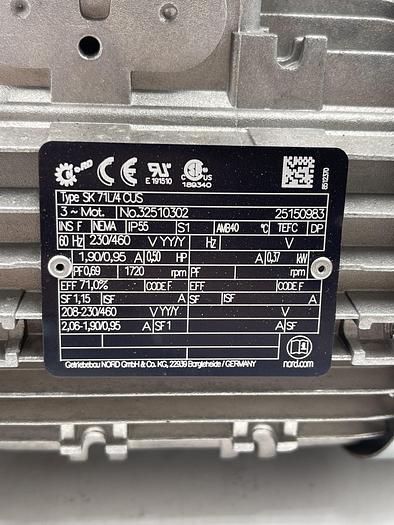 Used NORD SK 172.1-71L/4 Cus.