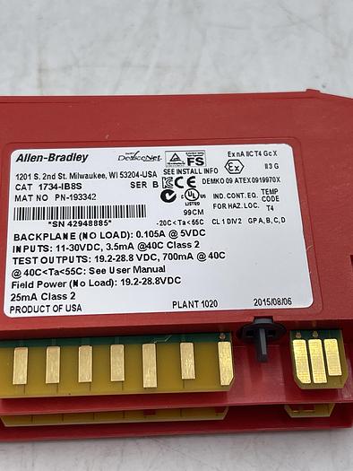 Used Allen-Bradley 1734-IB8S Ser B