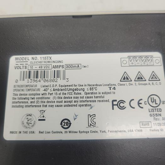 Used N-Tron Red Lion Controls 116TX