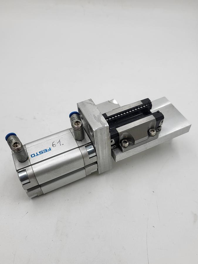 Used Festo cylinder push ADVU-25-30-P-A & specialty mounting plate