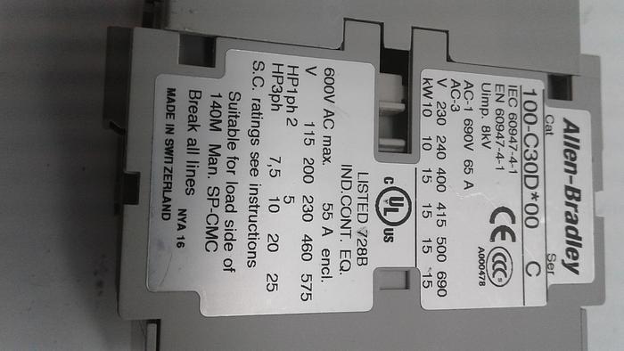 Used Allen-Bradley 100-C30D*00