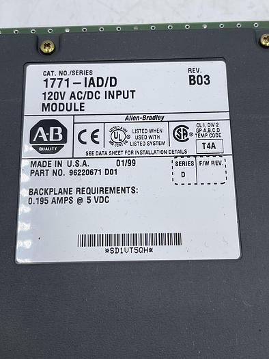 Used Allen-Bradley 1771-IAD/D REV B03