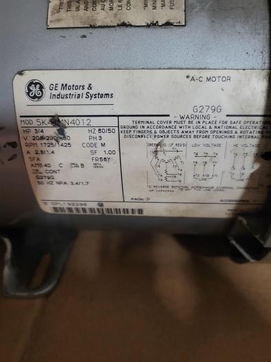 Used GE Motors 5K404N012