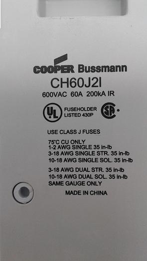 Used Bussman Modular Fuse Holders CH60J21