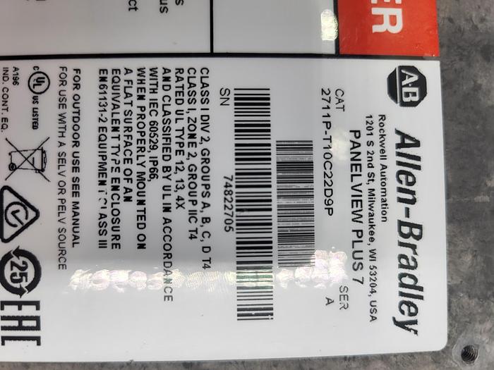 Allen-Bradley 2711P-T10C22D9P Ser A