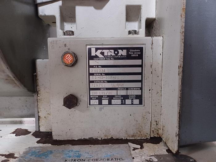 Used K-tron soder feeder 200LBS/hr 7297E2