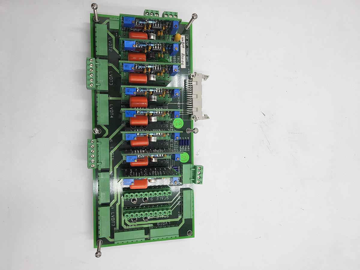 Used TRIANGLE A06680 TERMINAL BOARD & 8 - 1 amp scale board 90WB6007AR