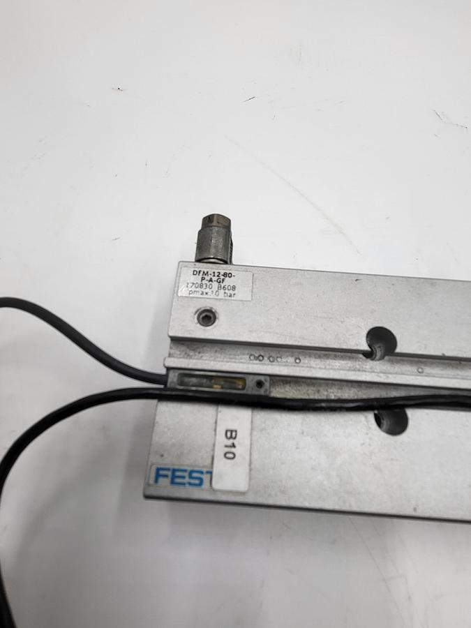 Used Festo DFM-12-80-P-A-GF Guided Cylinder Actuator, 12mm Bore, 80mm Stroke