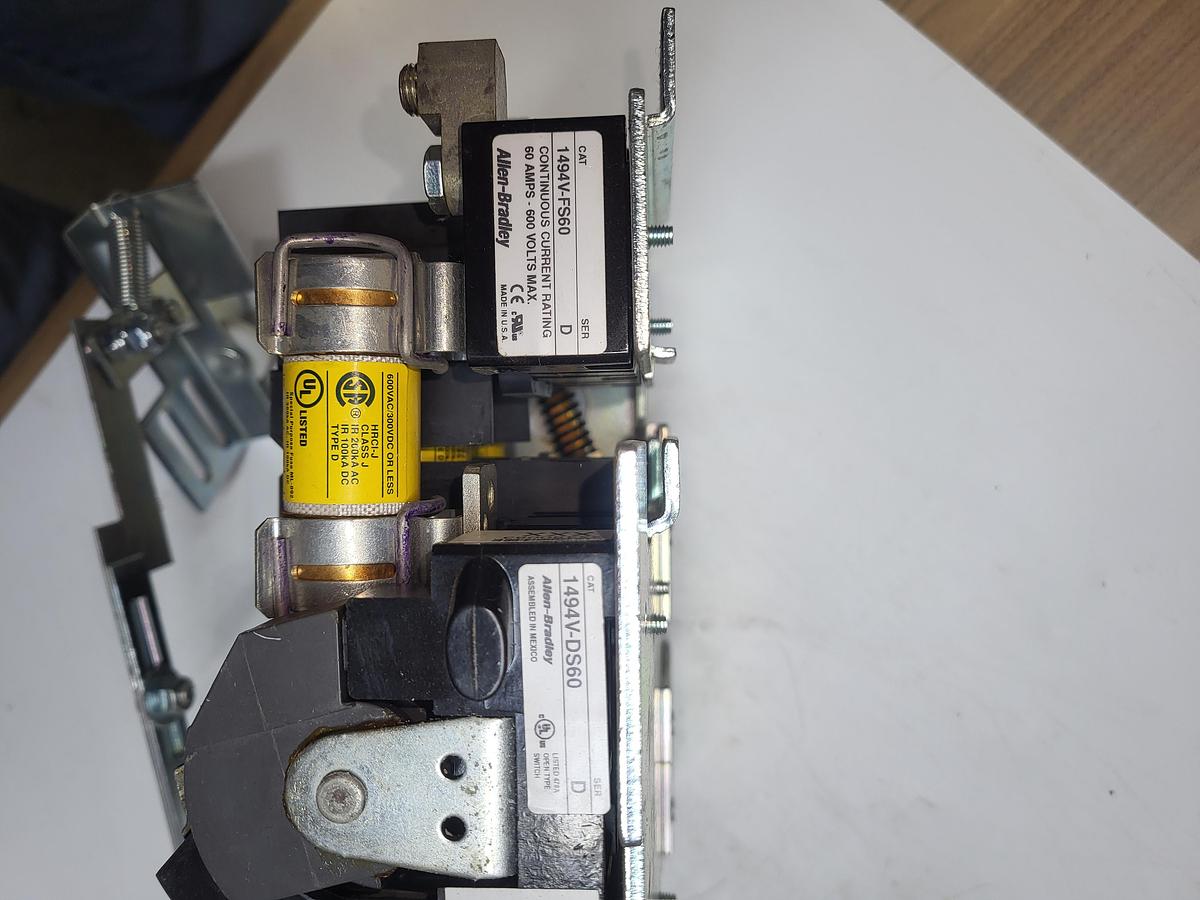 Used Allen Bradley 1494V-DS60 & 1494-V-FS60 Disconnect Switch