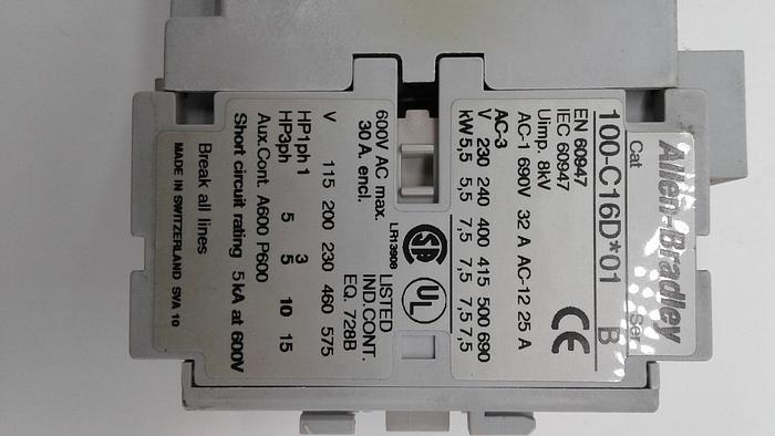 Used Allen-Bradley 100-C16D*01