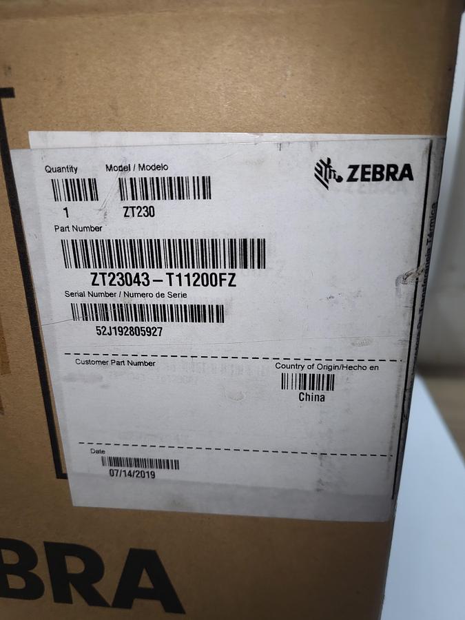 Zebra ZT23043-T11200FZ NEW in box