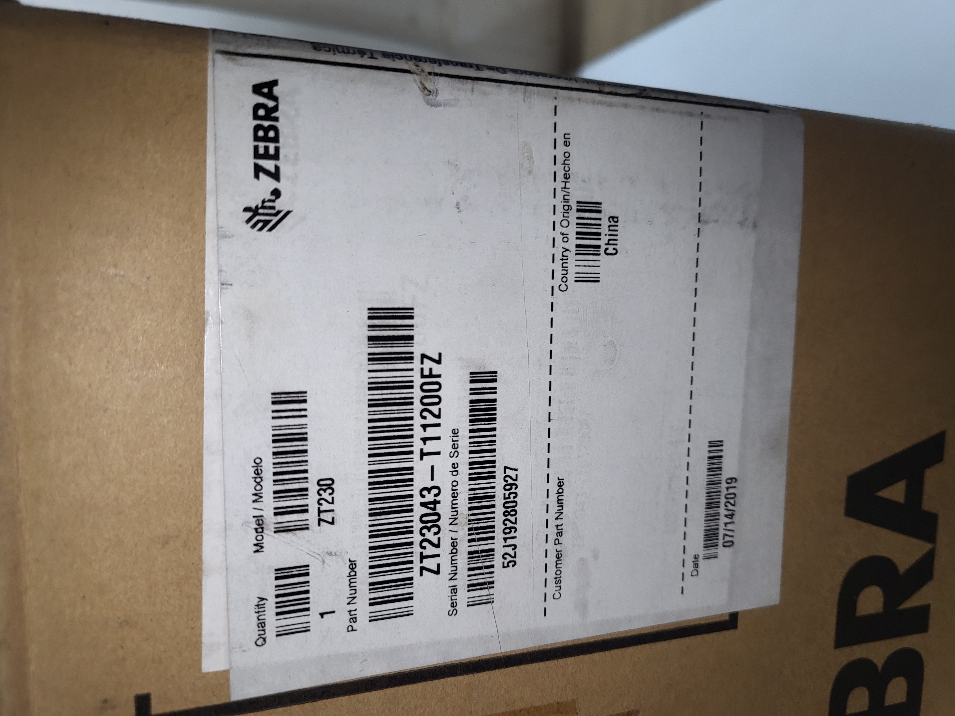 Zebra ZT23043-T11200FZ NEW in box