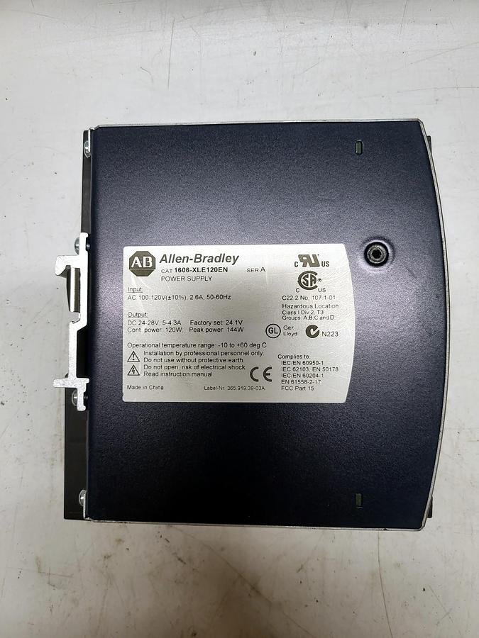 Allen-Bradley 1606-XLE120EN nameplate
