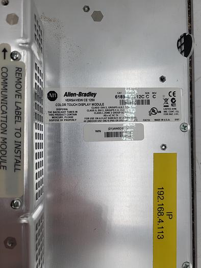 Used Allen-Bradley Versaview CE 1250 6189-RDT12C Ser.C