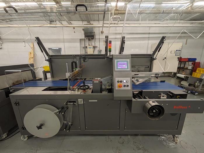 Used Kallfass Universa Servo 500 high speed automatic shrink wrap / with heat tunnel