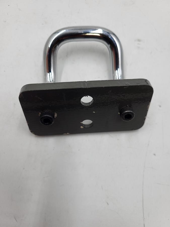 Used Threaded chrome ptd steel Through-Hole-Mount Offset Pull Handles 2" Ctr-to-Ctr with plate