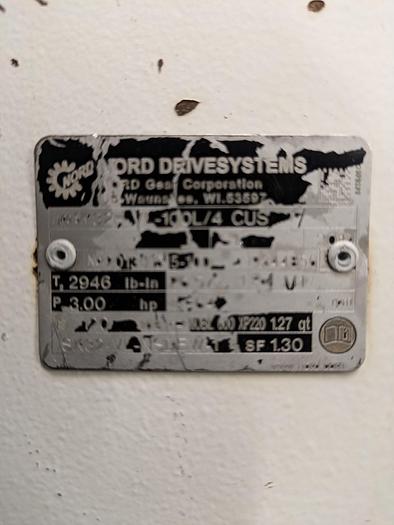 Used Watson Marlow 840 series Hygienic peristaltic pump, variable speed. on casters