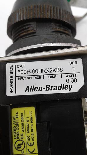 Used Allen-Bradley 800H-00HRX2KB6 Control Switch