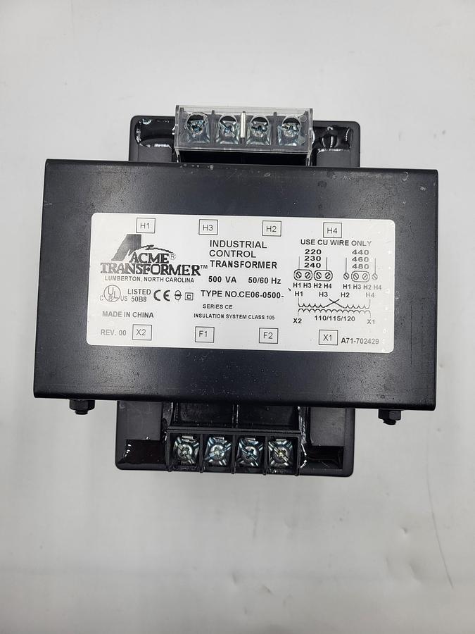 Used Acme Transformer - industrial control transformer CE06-0500