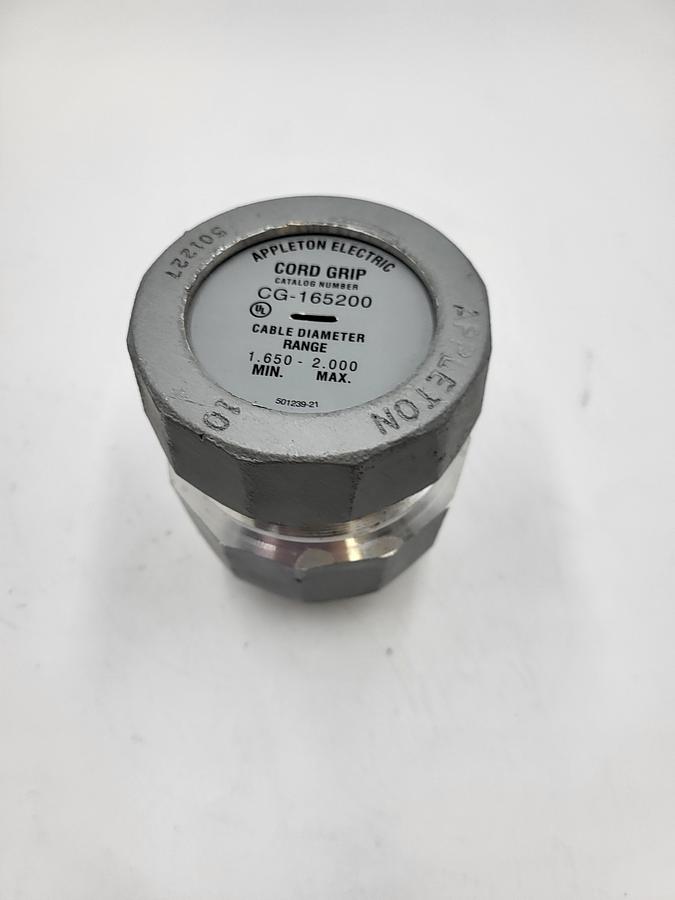 Appleton CG-165200 Aluminum Straight Cord Connector 1.65 - 2-Inch
