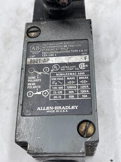 Used Allen-Bradley 802T-AP Ser F 