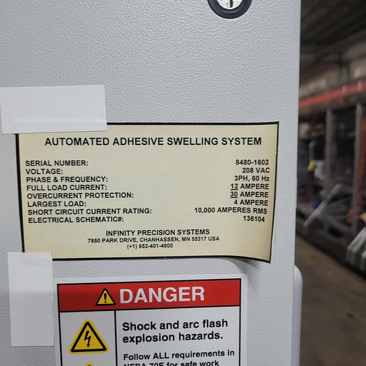 Used Automated Adhesive swelling system