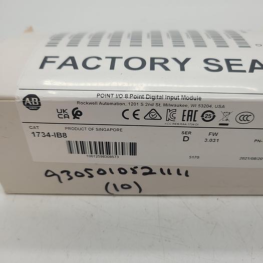 Allen-Bradley Point I/O 8 Point Digital Input Module 1734-IB8 Ser.D 3.031