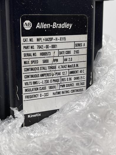 Allen-Bradley MPL-A420P-H-X115 Ser A
