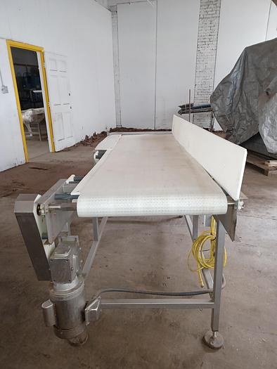 Used Stainless steel conveyor  7' long 24.5" wide 36" tall 120V