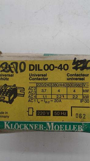 Knocker-Moeller Universal Contactor DIL00-40